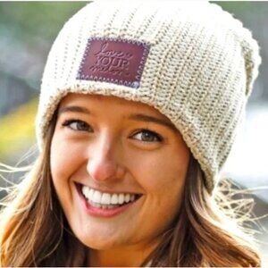 Love Your Melon Cream Knit Beanie